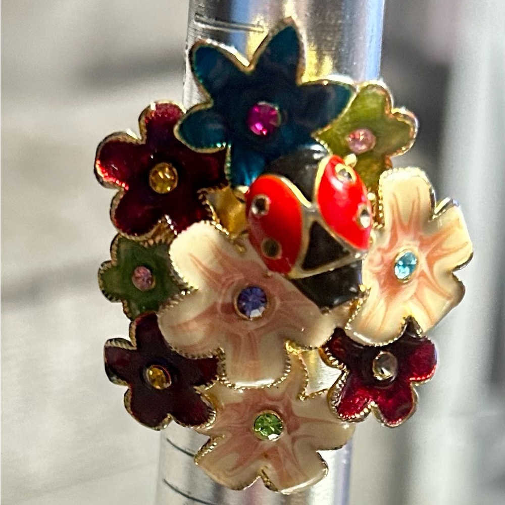 Aldo Colorful Floral Ring